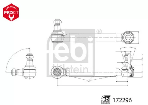 Verbindingsstang, stabilisatorstang FEBI BILSTEIN 172296)