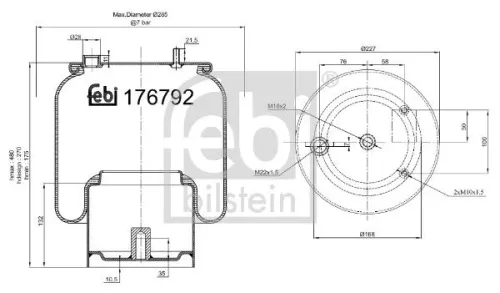 Balg, luchtvering FEBI BILSTEIN 176792)