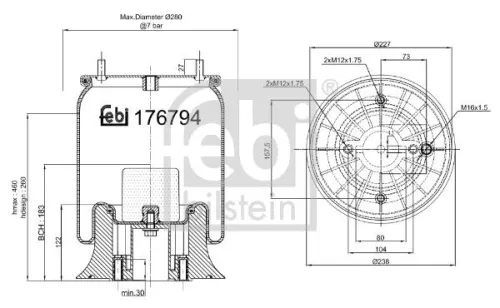 Balg, luchtvering FEBI BILSTEIN 176794)