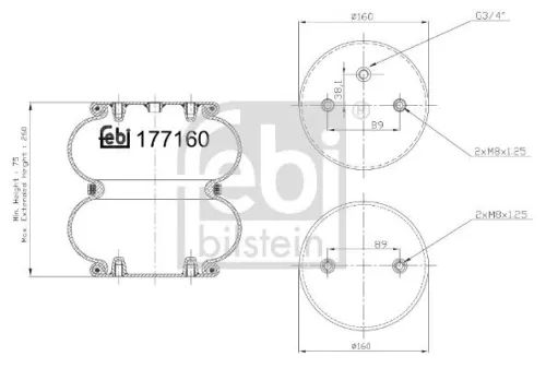 Balg, luchtvering FEBI BILSTEIN 177160)
