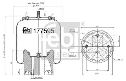Balg, luchtvering FEBI BILSTEIN 177595)