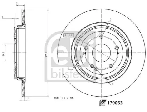 Remschijf FEBI BILSTEIN 179063)