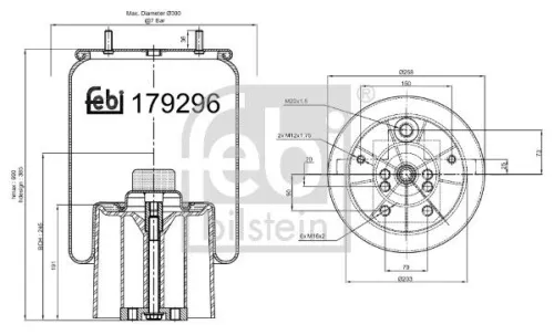 Bellow, air suspension FEBI BILSTEIN 179296)