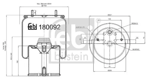 Bellow, air suspension FEBI BILSTEIN 180092)
