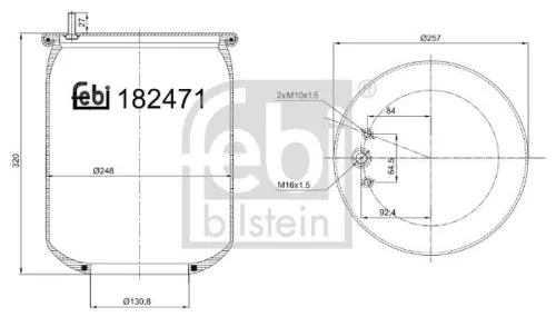 Balg, luchtvering BorgWarner 182871)