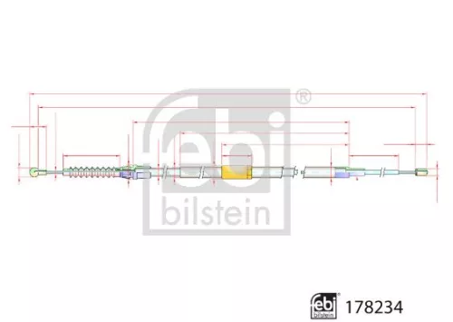 Kabeltrek, parkeerrem FEBI BILSTEIN 178234)