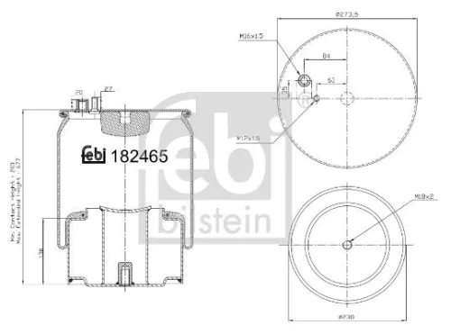 Balg, luchtvering FEBI BILSTEIN 184254)