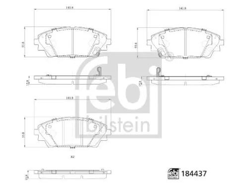 Remblokkenset, schijfrem FEBI BILSTEIN 184437)