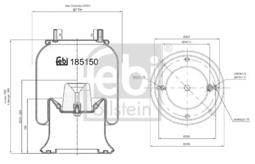 Balg, luchtvering FEBI BILSTEIN 185150)