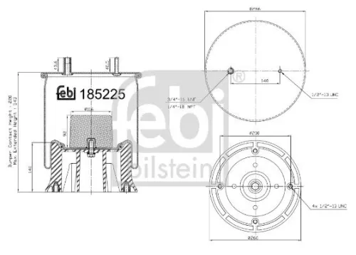 Balg, luchtvering FEBI BILSTEIN 185225)