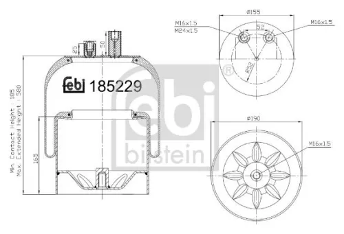 Balg, luchtvering FEBI BILSTEIN 185229)