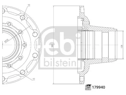 Wheel Hub FEBI BILSTEIN 179940)