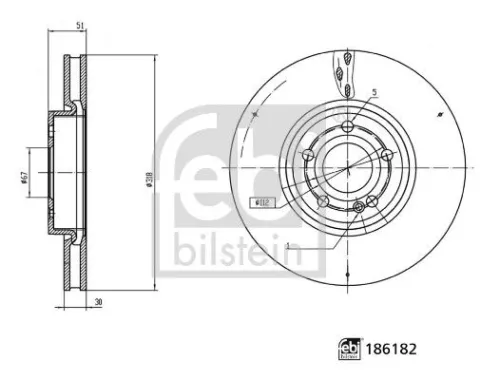 Remschijf FEBI BILSTEIN 186182)