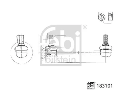 Verbindingsstang, stabilisatorstang FEBI BILSTEIN 183101)