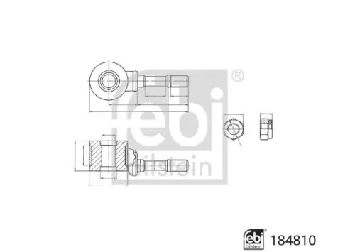 Verbindingsstang, stabilisatorstang FEBI BILSTEIN 184810)