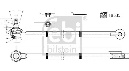 Middelste stangconstructie FEBI BILSTEIN 185351)