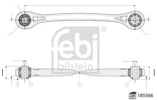 Control/Trailing Arm, wheel suspension FEBI BILSTEIN 185566)