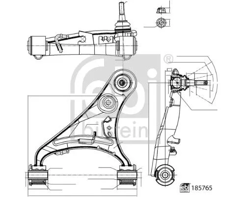 Draagarm/achterwielophanging FEBI BILSTEIN 185765)