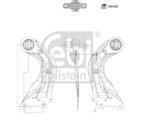 Draagarm/achterwielophanging FEBI BILSTEIN 186460)