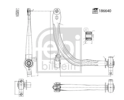 Draagarm/achterwielophanging FEBI BILSTEIN 186640)