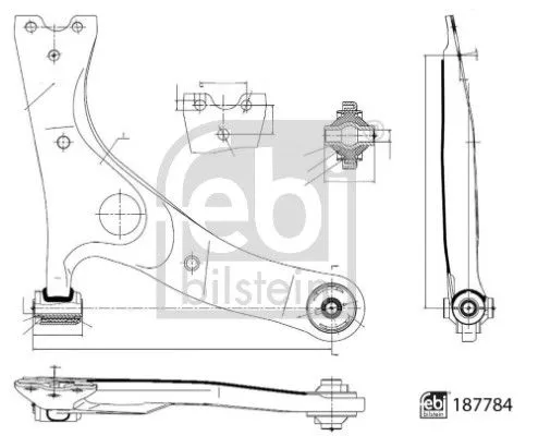 Control/Trailing Arm, wheel suspension  187784)
