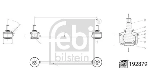 Verbindingsstang, stabilisatorstang FEBI BILSTEIN 192879)
