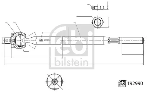 Binnenste stuurstang FEBI BILSTEIN 192990)