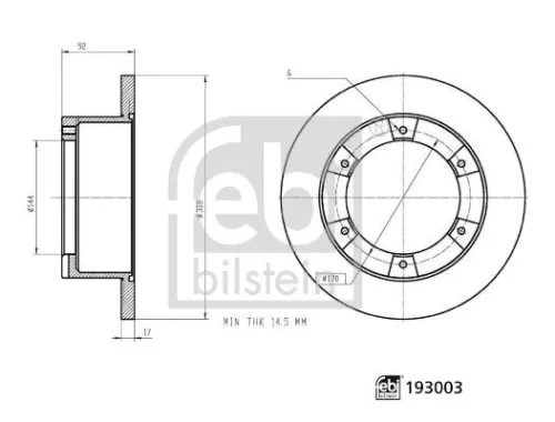 Remschijf FEBI BILSTEIN 193003)
