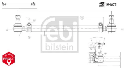 Middelste stangconstructie FEBI BILSTEIN 194675)