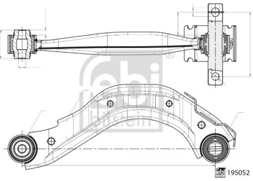 Control/Trailing Arm, wheel suspension FEBI BILSTEIN 195148)