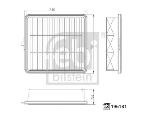 Air Filter FEBI BILSTEIN 196181)