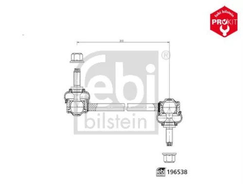 Verbindingsstang, stabilisatorstang FEBI BILSTEIN 196538)