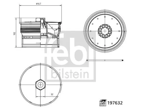 Dop, oliefilterhuis FEBI BILSTEIN 197632)