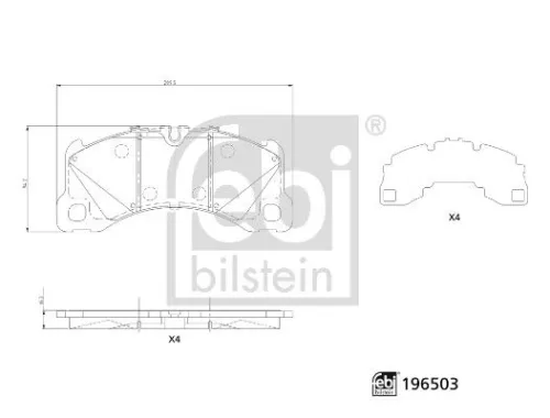 Brake Pad Set, disc brake FEBI BILSTEIN 196503)