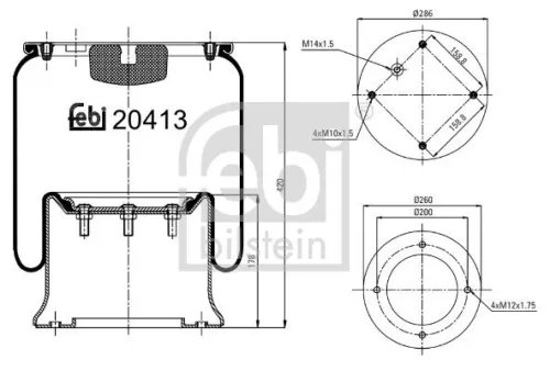 Balg, luchtvering FEBI BILSTEIN 20413)