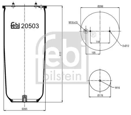 Balg, luchtvering FEBI BILSTEIN 20503)