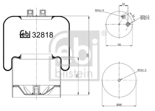 Balg, luchtvering FEBI BILSTEIN 32818)