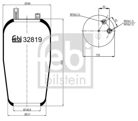 Balg, luchtvering FEBI BILSTEIN 32819)