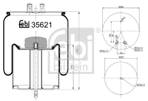 Balg, luchtvering FEBI BILSTEIN 35621)