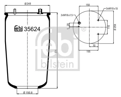 Balg, luchtvering FEBI BILSTEIN 35624)