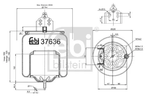 Balg, luchtvering FEBI BILSTEIN 37636)