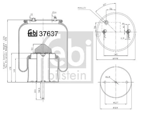 Balg, luchtvering FEBI BILSTEIN 37637)