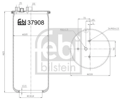 Balg, luchtvering FEBI BILSTEIN 37908)