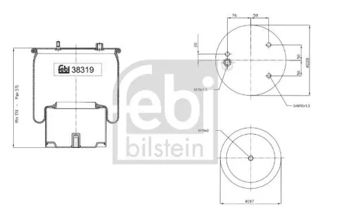 Bellow, air suspension FEBI BILSTEIN 38319)