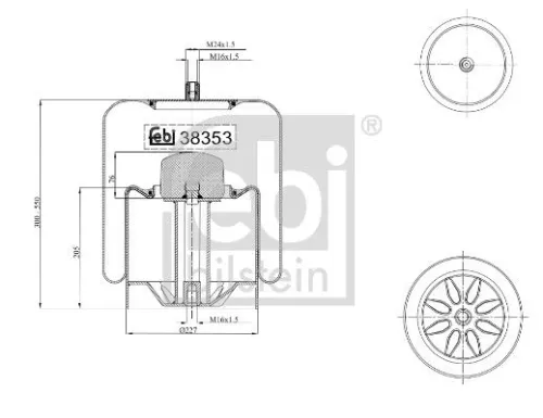 Bellow, air suspension FEBI BILSTEIN 38353)