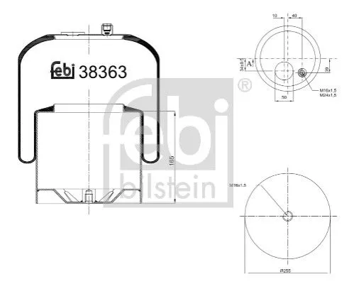 Bellow, air suspension FEBI BILSTEIN 38363)