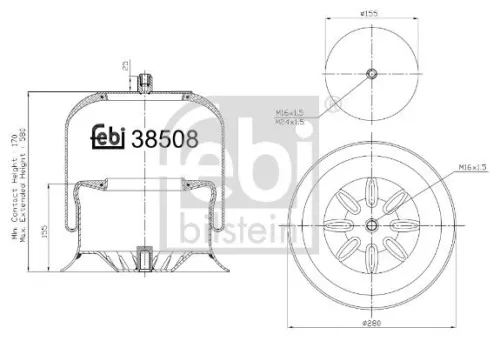 Balg, luchtvering FEBI BILSTEIN 38508)
