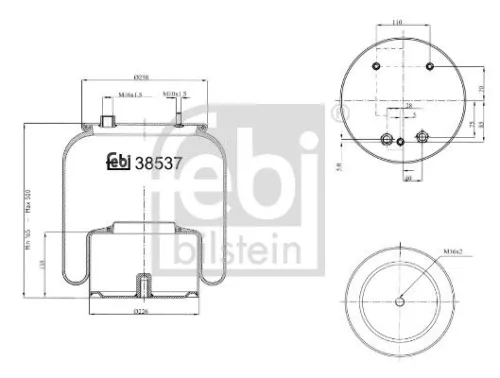 Balg, luchtvering FEBI BILSTEIN 38537)