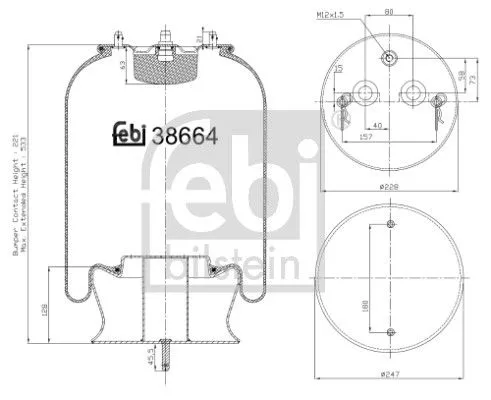 Balg, luchtvering FEBI BILSTEIN 38664)