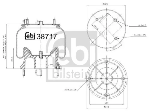 Bellow, air suspension FEBI BILSTEIN 38717)